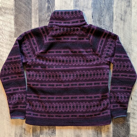 Carhartt Aztec Fleece Pullover ¼ Snap Relaxed Fit Red Medium - Picture 3 of 7